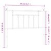 vidaXL Tête de lit métal noir 100 cm