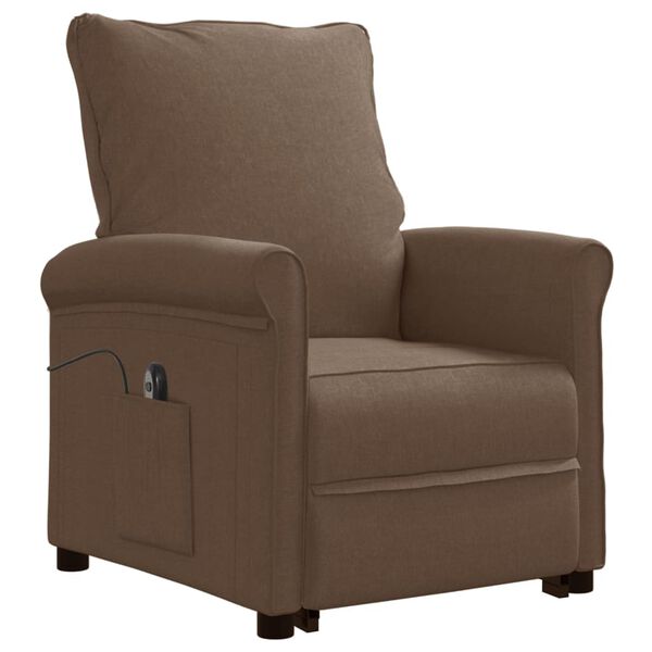 vidaXL Fauteuil Marron Tissu