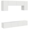 vidaXL Ensemble meuble TV 4 pc Blanc brillant Bois d'ing&eacute;nierie