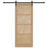 vidaXL Porte coulissante ORKDAL Naturel et Noir 86 x 211 cm Pin massif