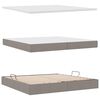 vidaXL Lit avec rangement et matelas avec matelas Taupe 200 x 200 cm