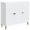 vidaXL Buffet Blanc 89 x 34,5 x 80 cm Bois d'ing&eacute;nierie