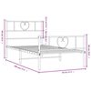 vidaXL Cadre de lit m&eacute;tal sans matelas avec pied de lit blanc 90x190cm