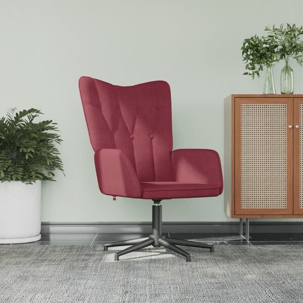 vidaXL Chaise de relaxation Rouge bordeaux Tissu