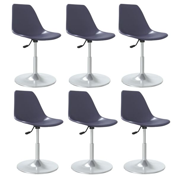 vidaXL Chaises pivotantes &agrave; manger lot de 6 Lilas PP