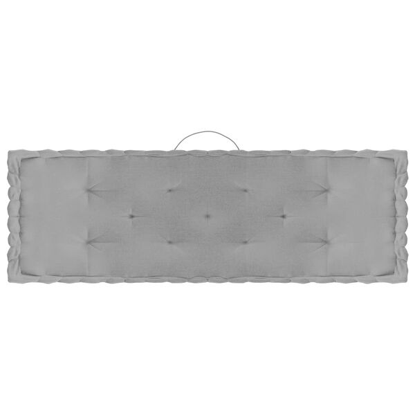 vidaXL Coussins de plancher de palette lot de 5 Gris Coton