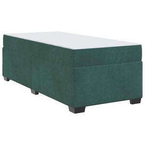 vidaXL Cadre de lit avec matelas Vert foncé 80 x 200 cm Velours