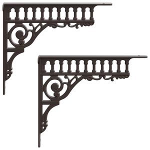 vidaXL Supports d'&eacute;tag&egrave;re murale 2 pc Marron ancien 27,5 x 23 x 4 cm