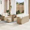 vidaXL Ensemble de canap&eacute; de jardin 8 pcs Beige polyrotin