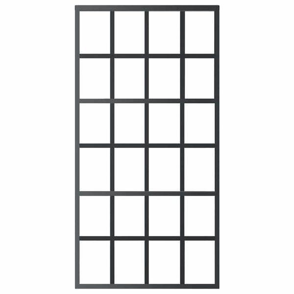 vidaXL Porte coulissante Verre ESG et aluminium 102x205 cm Noir