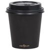 vidaXL Tasses &agrave; caf&eacute; en papier avec couvercles 200 ml 1000 pcs Noir