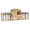 vidaXL Poulailler 3 pcs Marron Bois de pin massif