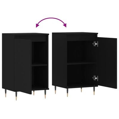 vidaXL Buffet noir 40x35x70 cm bois d’ingénierie