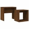 vidaXL Tables basses gigognes 2 pcs ch&ecirc;ne marron bois d'ing&eacute;nierie