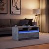 vidaXL Table basse avec lumi&egrave;res LED gris b&eacute;ton bois d'ing&eacute;nierie