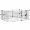 vidaXL Cage animaux de compagnie &agrave; 36 panneaux et porte Noir 175x140x70 cm