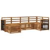 vidaXL Ensemble de canap&eacute;s d'ext&eacute;rieur 5 pc Naturel
