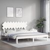 vidaXL Cadre de lit sans matelas blanc bois massif de pin