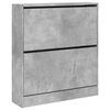 vidaXL Armoire &agrave; chaussures gris b&eacute;ton 80x21x87,5 cm bois d'ing&eacute;nierie