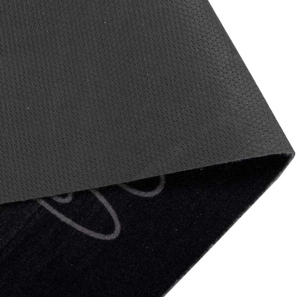 vidaXL Tapis de Cuisine Couverts Noir 180 x 60 cm Velours