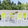 vidaXL Coussins de chaise de jardin &agrave; dossier bas lot de 4 vert vif