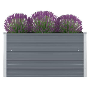 vidaXL Jardini&egrave;re 100 x 100 x 45 cm Acier galvanis&eacute; Gris