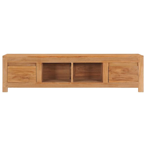 vidaXL Meuble TV 115x30x35 cm bois de teck massif