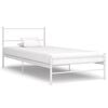 vidaXL Cadre de lit sans matelas blanc m&eacute;tal 100x200 cm