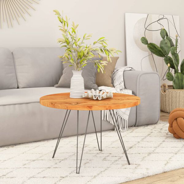 vidaXL Dessus de table &Oslash;90x3,8 cm rond bois massif d'acacia