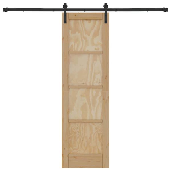 vidaXL Porte coulissante Marron 61 x 198,5 cm Pin massif