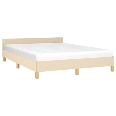 vidaXL Cadre de lit sans matelas crème 140x190 cm tissu