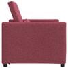 vidaXL Canap&eacute;-lit escamotable simple Bordeaux 90 x 165 x 87 cm tissu