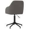vidaXL Chaise pivotante &agrave; manger Gris fonc&eacute; Velours