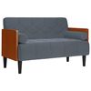 vidaXL Canap&eacute; deux places avec coussins cylindriques gris fonc&eacute; 110 cm velours