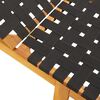 vidaXL Chaises longues lot de 2 noir bois d'acacia solide et tissu