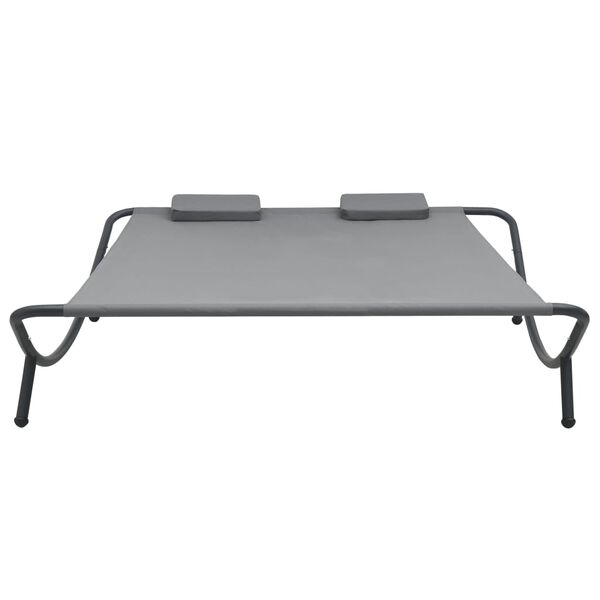vidaXL Chaise longue d'ext&eacute;rieur Tissu Anthracite