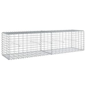 vidaXL Panier gabion avec couvercle 200x50x50 cm fer galvanis&eacute;