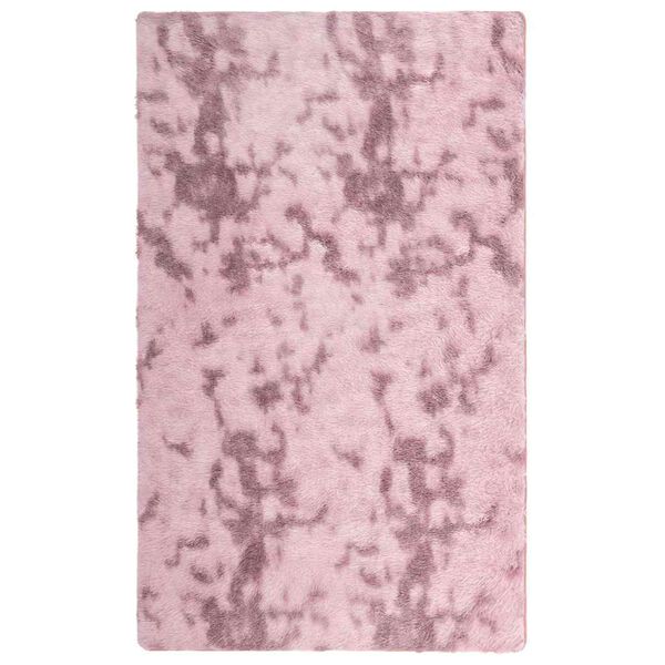 vidaXL Tapis Shaggy à poils longs NAVARRA rose poudré 80x150 cm