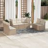 vidaXL Salon de jardin avec coussins 7 pcs beige r&eacute;sine tress&eacute;e
