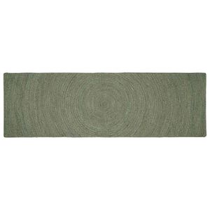 vidaXL Tapis de surface Vert olive 80 x 300 cm Jute