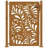 vidaXL Portail de jardin 100x150 cm en acier patin&eacute; motif vagues