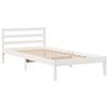 vidaXL Lit biblioth&egrave;que sans matelas blanc 90x200cm bois de pin massif