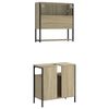 vidaXL Ensemble de meubles de salle de bain 2 pcs ch&ecirc;ne sonoma