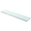 vidaXL Panneaux d'&eacute;tag&egrave;re 2 pcs Verre Transparent 100 x 20 cm