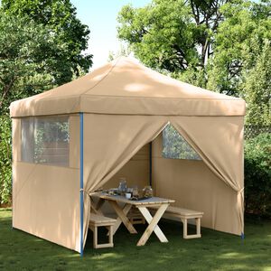 vidaXL Tente de r&eacute;ception pliable escamotable avec 4 parois lat&eacute;rales