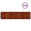 vidaXL Bordure de Pelouse 10 pc 25 x 103 cm Acier patin&eacute; Rouill&eacute;