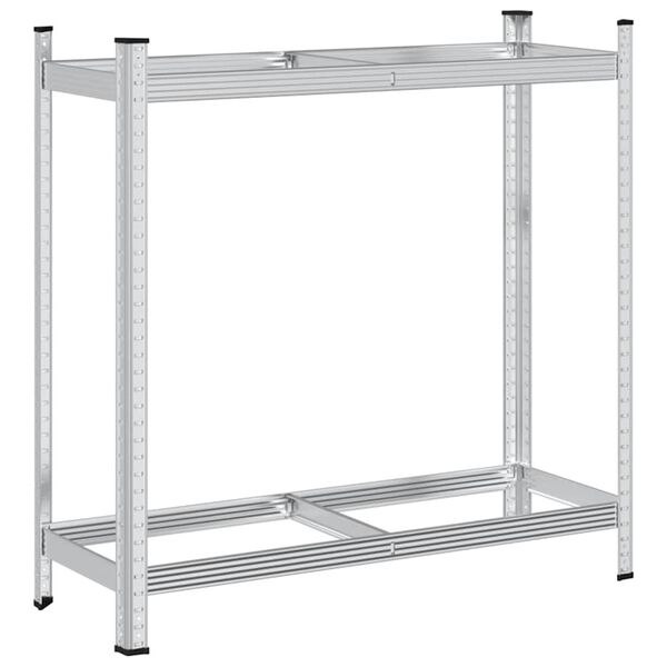 vidaXL &Eacute;tag&egrave;re &agrave; pneus &agrave; 2 niveaux argent 110x40x109 cm acier