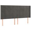 vidaXL T&ecirc;te de lit avec oreilles Gris fonc&eacute; 163x16x118/128 cm Velours