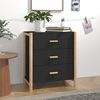vidaXL Buffet Noir 62x38x70 cm Bois d'ingénierie