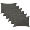 vidaXL Housse de coussin 6 pcs HEERLEN Gris fonc&eacute; 50 x 70 cm Velours